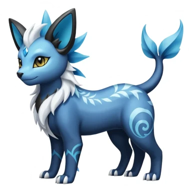 Luxray-Absol-Vaporeon-Dewott-fusion sticker