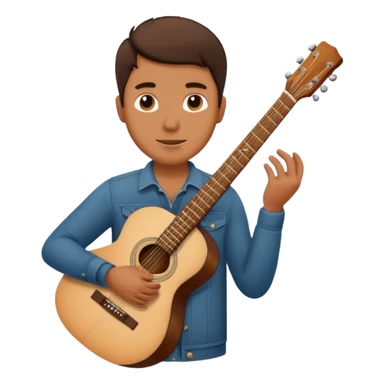 man holding guitar sticker