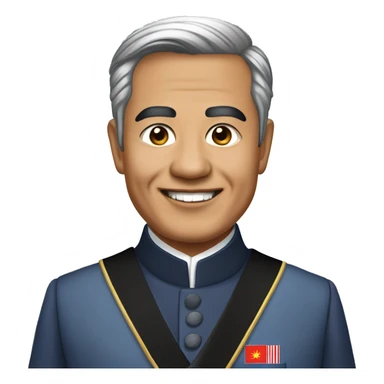 Anuar Ibrahim prime minister Malaysia plain face sticker