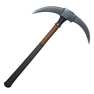 The scythe of the God of Death is long and straight. sticker