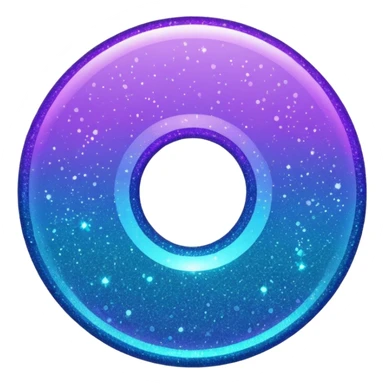 Glitter purple and cian inner circle sticker