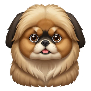 Black and tan Pekingese dog  sticker