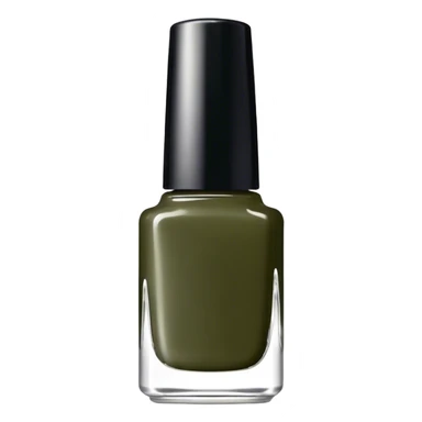 dark olive color nail polish bottle sticker