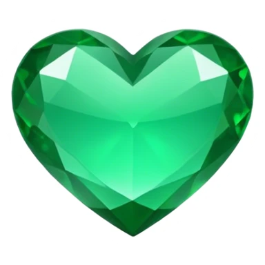 Emerald green colored heart sticker