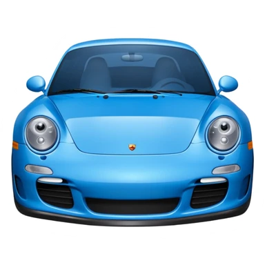 2004 blue porsche carrera with eyes sticker