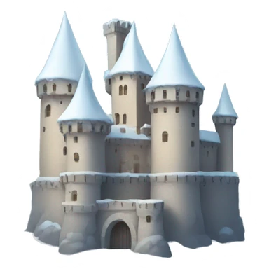Snow covered castle  sticker