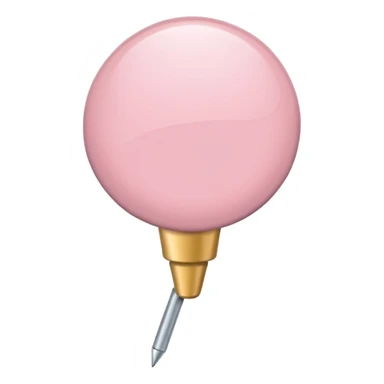 pale pink push pin  sticker