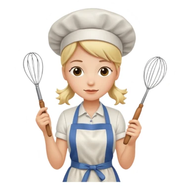 girl cooking sticker