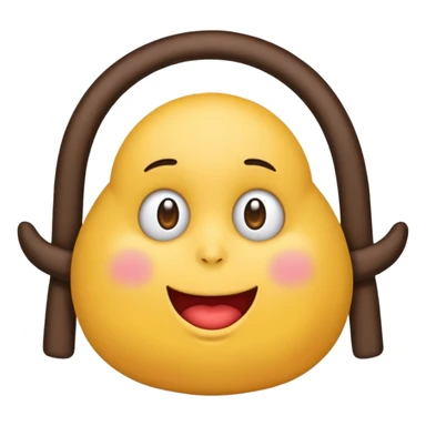 maak en emoji die moe is door het sporten het heeft een tennis band op zijn hoofd en hij is super moe  sticker