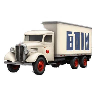 Very large 1934 moving truck sticker