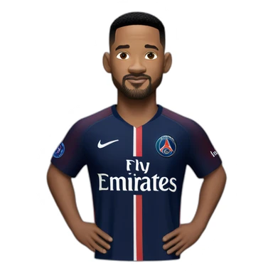 Will smith with psg home kit sticker