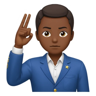 Shinzou wo sasageyo salute and fist on the chest sticker