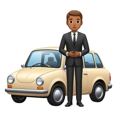 Man with a car sticker