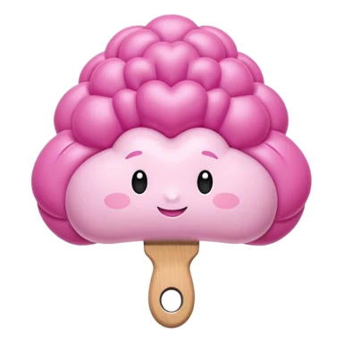 inflatable pink puffy ornate brush  sticker