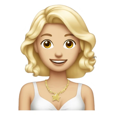 Blonde white girl with birthday banner and champagne in hand  sticker