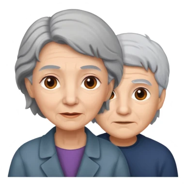 lo mismo que estas haciendo solo coloca alado de la abuela un hombre joven  sticker