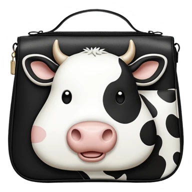 Cow print cosmetic bag sticker
