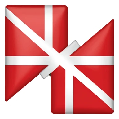 Danish flag with yellow cross instead of white sticker