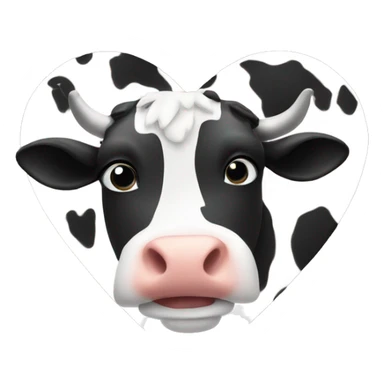 Heart filled with cow print sticker