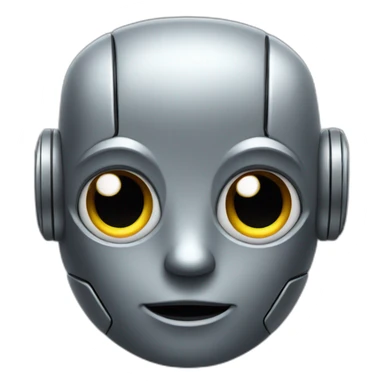 cute space gray robot face sticker
