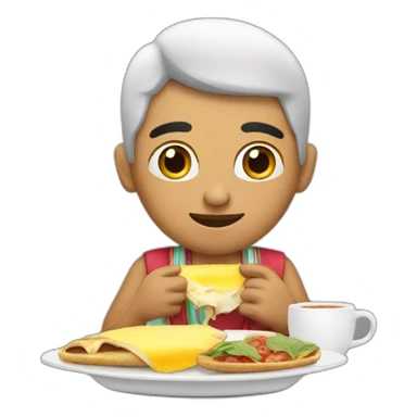mexican having breakfast sticker