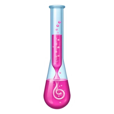 pink liquid in test tube simple sticker