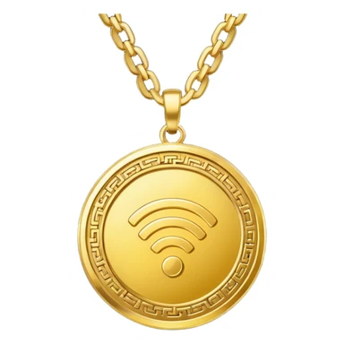 Gold wifi money chain sticker