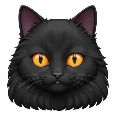 Kiss black cat sticker