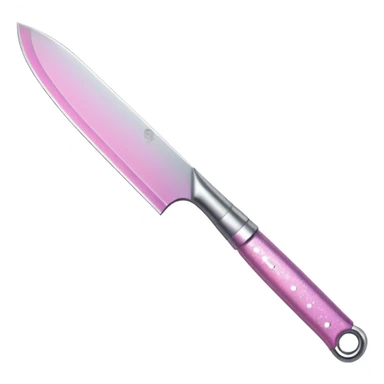 Pink ombré knife with glitter sticker