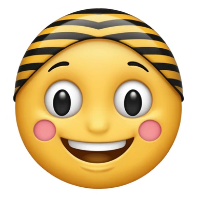 fait moi un emoji qui sourit mais au lieu d’être avec un fond jaune il a un fond arc en ciel mais avec du noir dans l’arc en ciel sticker