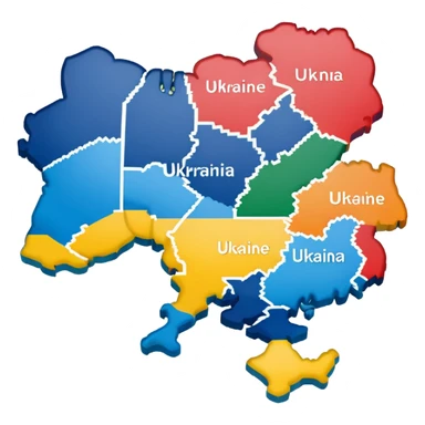 ukraine map  sticker