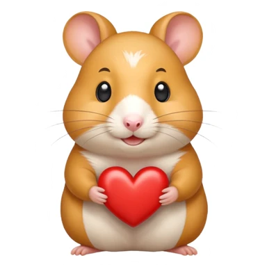 happy heart hamster sticker