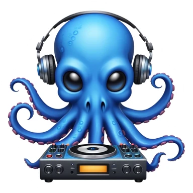 Octopus DJing  sticker