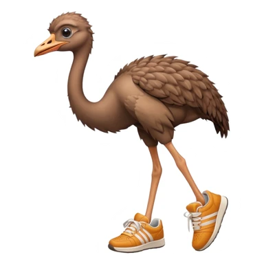 ostrich in sneakers sticker