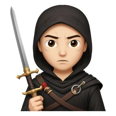 assasin with sword sticker