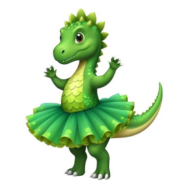 Un dinosaure en tutu qui danse  sticker