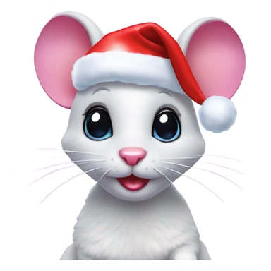 Lisa Frank Christmas mouse ￼ sticker