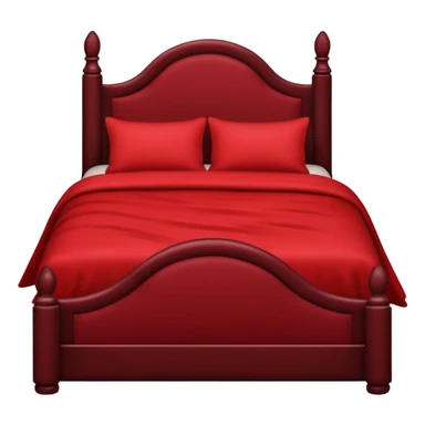 dark red bed emoji sticker