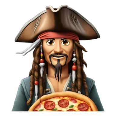 jack-sparrow-with-pizza sticker