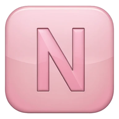 Netflix aesthetic "N" logo in pastel pink sticker