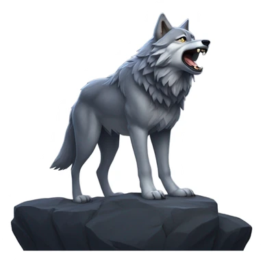alpha wolf howling sticker
