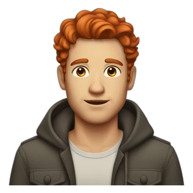 Man with red hair and brown eyes sticker