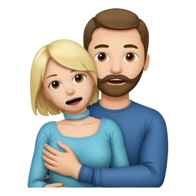 Sexy girl being gagged by man sticker