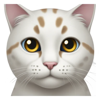  cat with heterochromatic eyes  sticker
