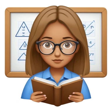 Girl studying for calculus sticker