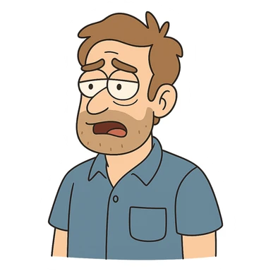 blue shirt in flat toon style sticker