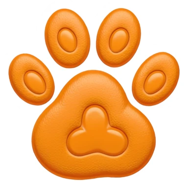 a very light pale pastel orange #FFDBBB pawprint sticker