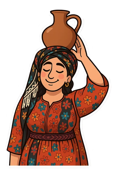 Cartoon sticker in Flat Toon style with a loving expression, transparent background. sticker