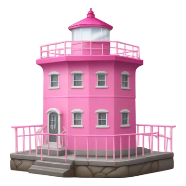pink lighthouse (all its elements must be pink) sticker
