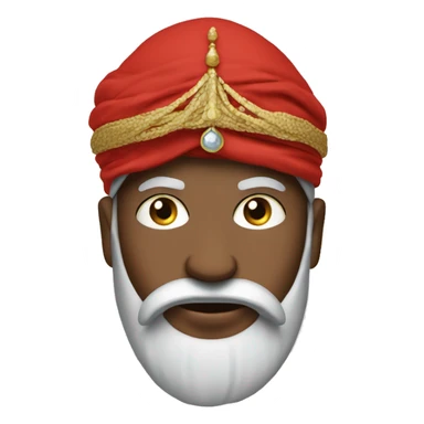 A caliph with big turban and red clothes sticker